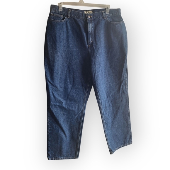 L.L Bean Womens Size 20‎ Classic Curvy Fit Jeans Plus Size Dark Wash - Picture 1 of 5